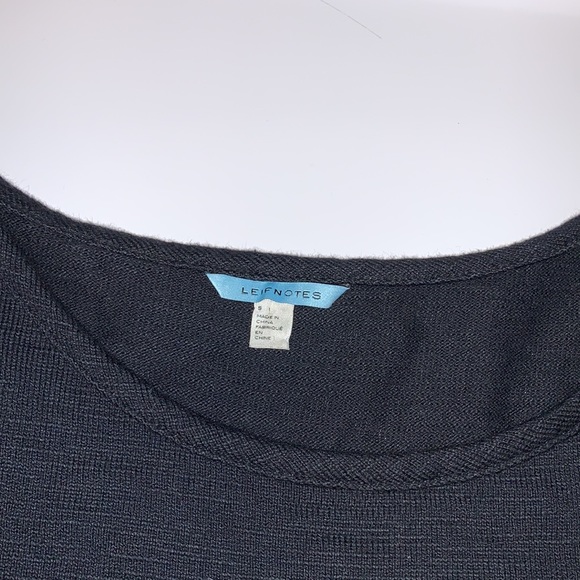 Anthropologie Leifnotes Black Short Sleeved Peplum Sweater - Women’s Size Small - Picture 7 of 9